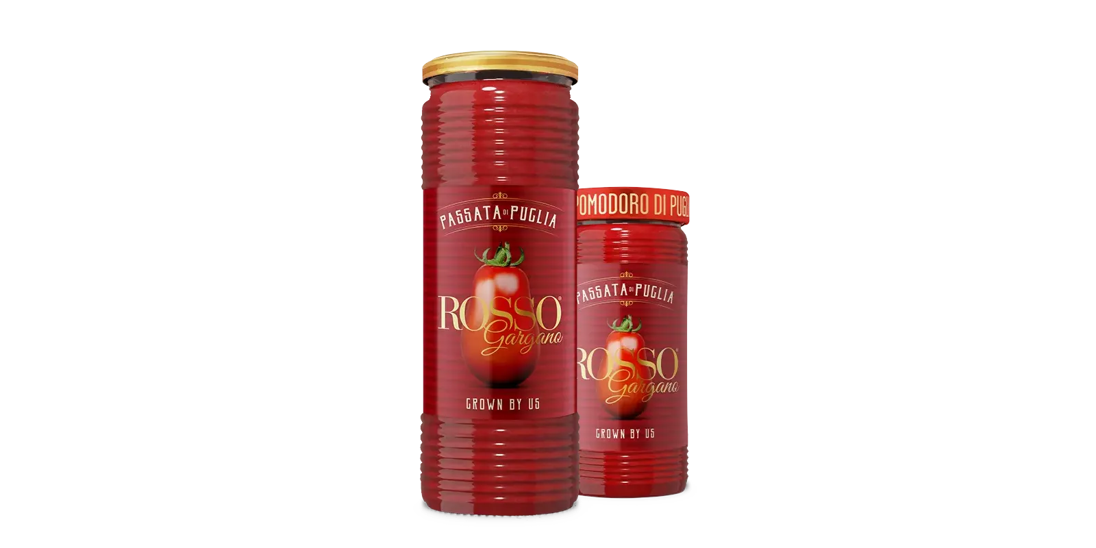 Classical tomato puree in glass bottles - Rosso Gargano